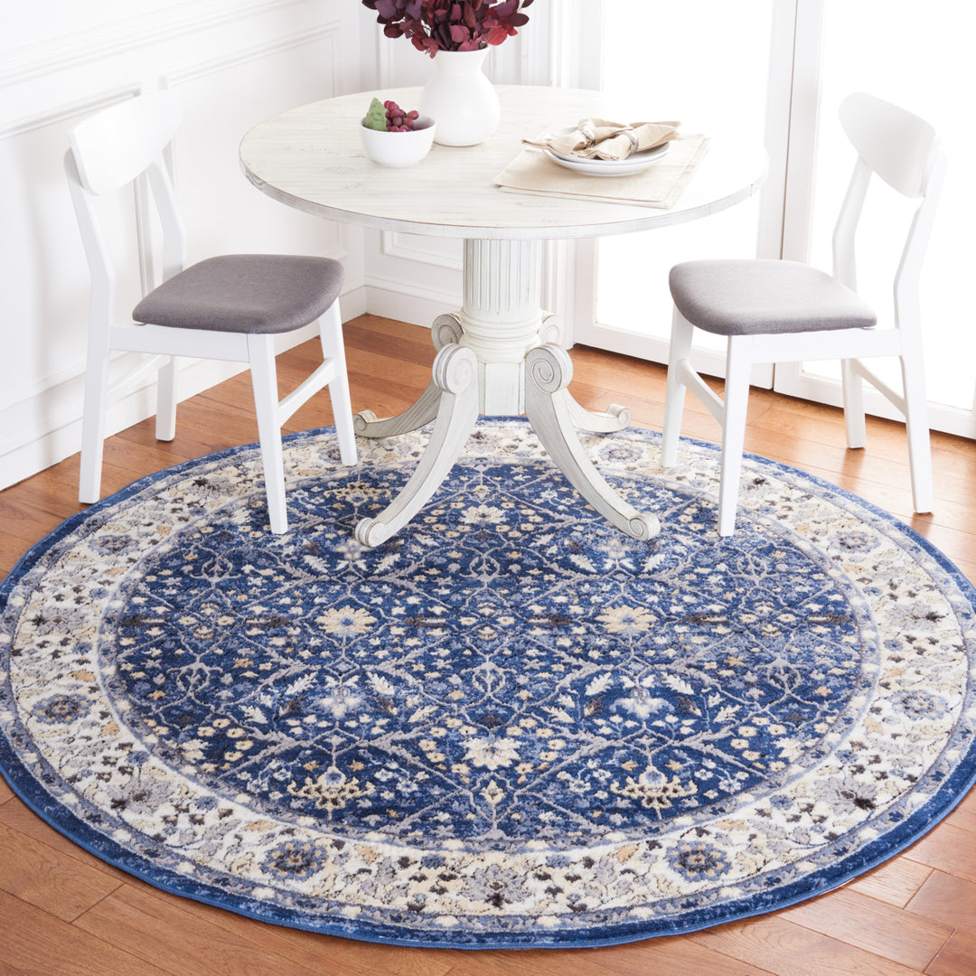 SAFAVIEH Amelia Collection ALA793N Navy / Ivory Rug Image 2