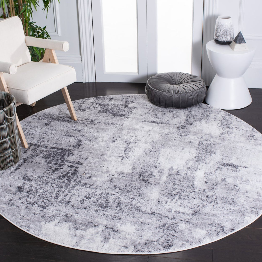 SAFAVIEH Amelia Collection ALA777F Grey / Ivory Rug Image 2