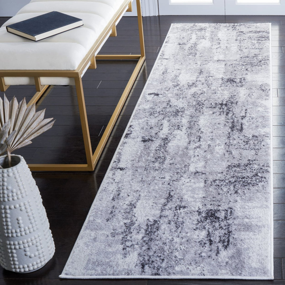 SAFAVIEH Amelia Collection ALA777F Grey / Ivory Rug Image 3