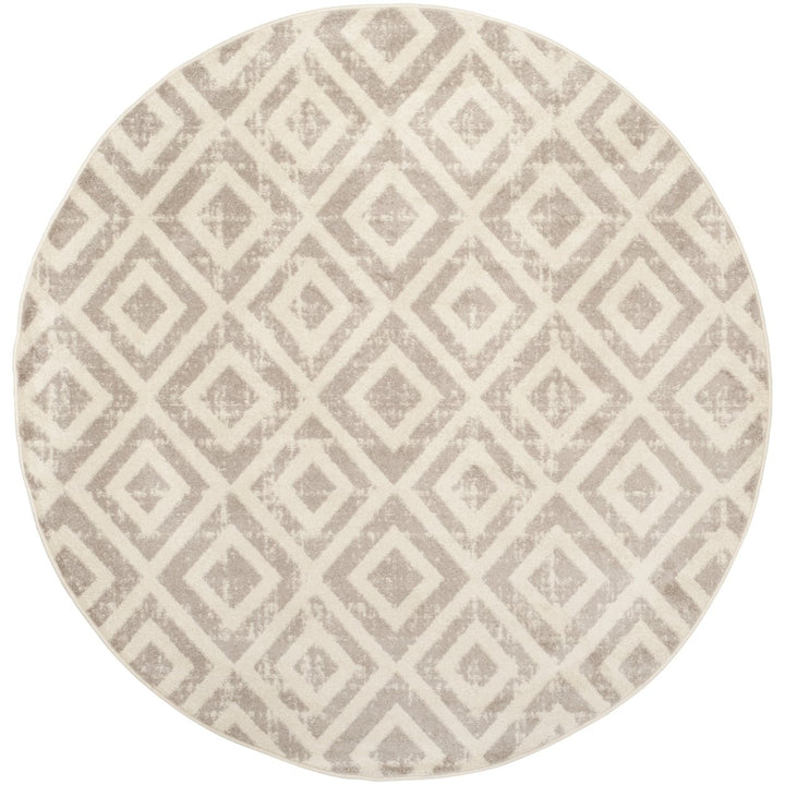 SAFAVIEH Amsterdam Collection AMS105A Ivory / Mauve Rug Image 1