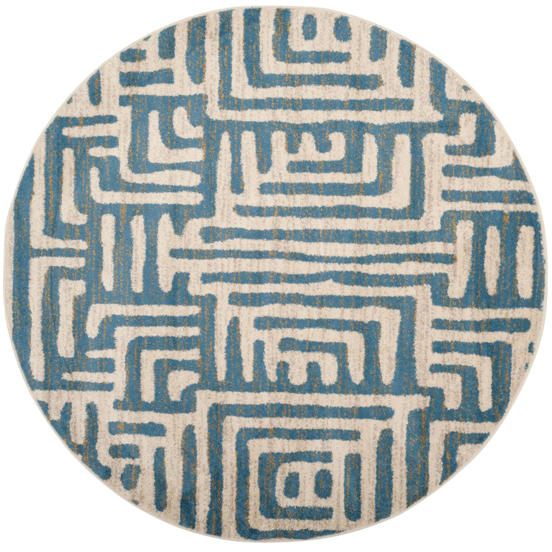 SAFAVIEH Amsterdam AMS106C Ivory / Light Blue Rug Image 4