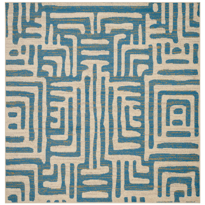 SAFAVIEH Amsterdam AMS106C Ivory / Light Blue Rug Image 6