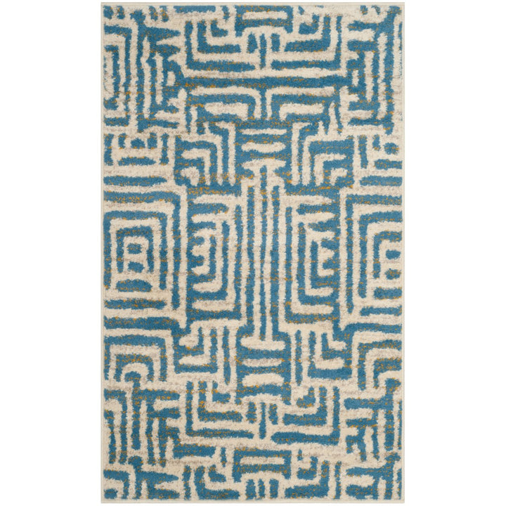 SAFAVIEH Amsterdam AMS106C Ivory / Light Blue Rug Image 8