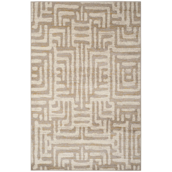 SAFAVIEH Amsterdam Collection AMS106A Ivory / Mauve Rug Image 1