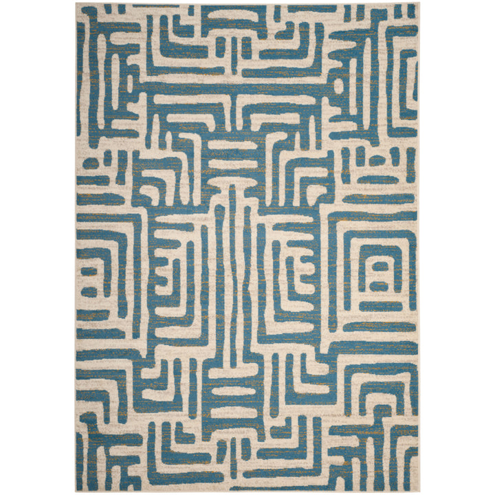 SAFAVIEH Amsterdam AMS106C Ivory / Light Blue Rug Image 9