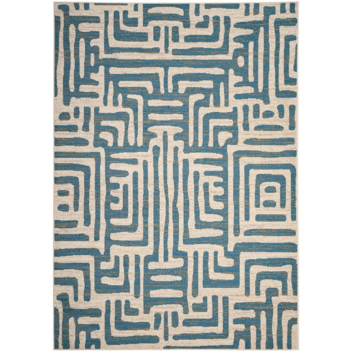 SAFAVIEH Amsterdam AMS106C Ivory / Light Blue Rug Image 1