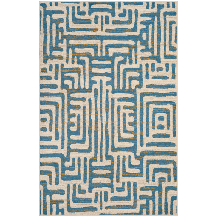 SAFAVIEH Amsterdam AMS106C Ivory / Light Blue Rug Image 10