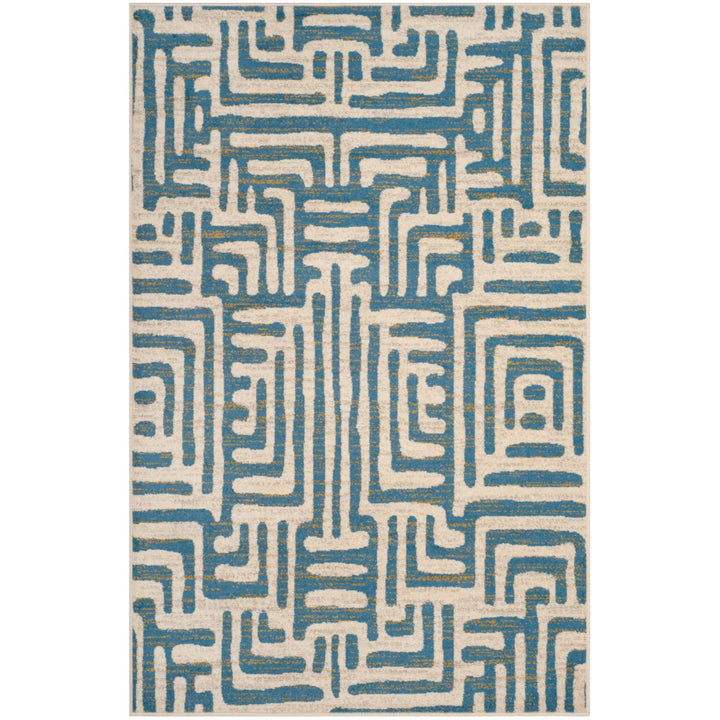 SAFAVIEH Amsterdam AMS106C Ivory / Light Blue Rug Image 1