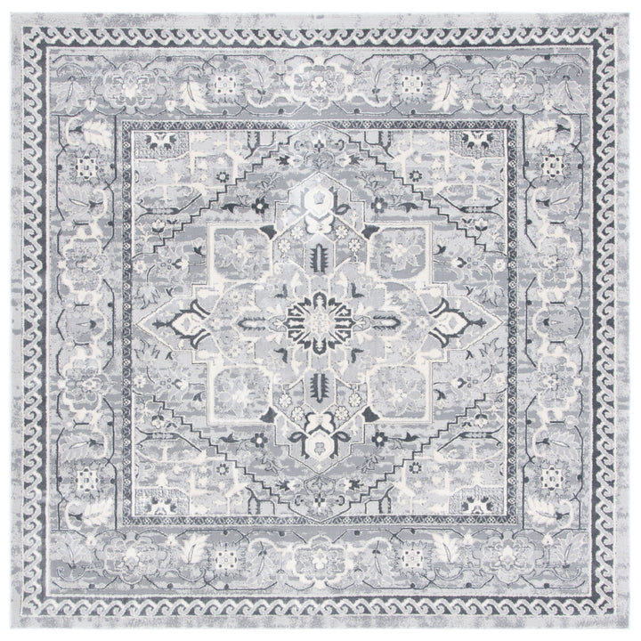 SAFAVIEH Alhambra Collection ALH610A Cream / Grey Rug Image 6