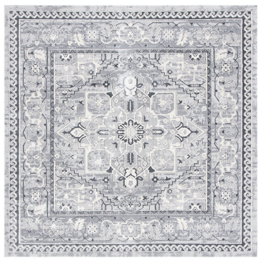 SAFAVIEH Alhambra Collection ALH610A Cream / Grey Rug Image 1