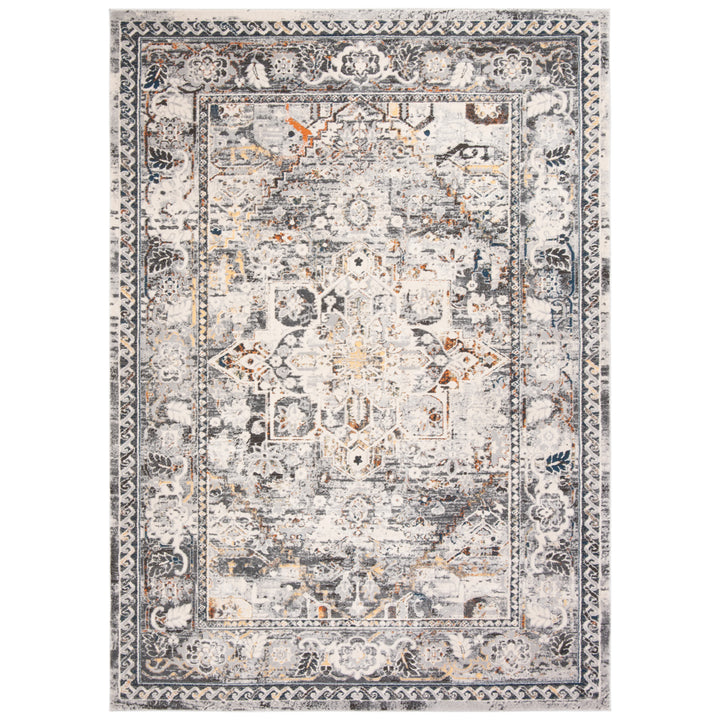 SAFAVIEH Alhambra Collection ALH610F Grey / Cream Rug Image 1