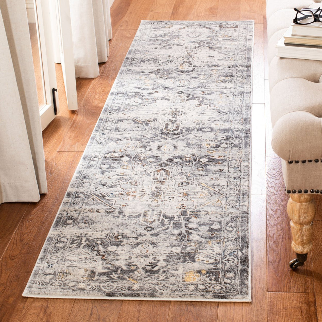 SAFAVIEH Alhambra Collection ALH610F Grey / Cream Rug Image 3