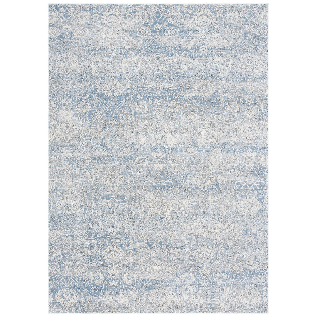 SAFAVIEH Alhambra Collection ALH617B Ivory / Blue Rug Image 1