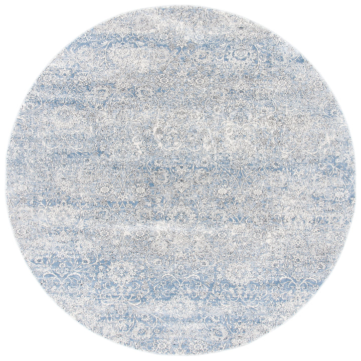 SAFAVIEH Alhambra Collection ALH617B Ivory / Blue Rug Image 4