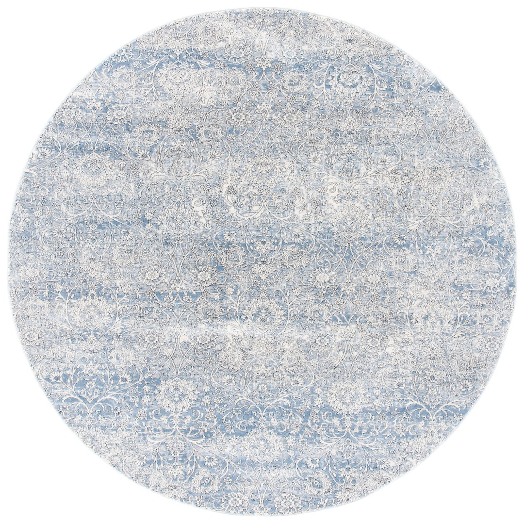 SAFAVIEH Alhambra Collection ALH617B Ivory / Blue Rug Image 1