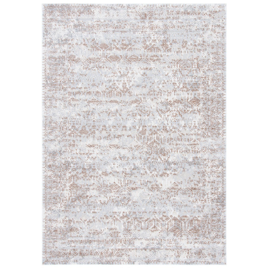 SAFAVIEH Alhambra Collection ALH625F Grey / Brown Rug Image 1