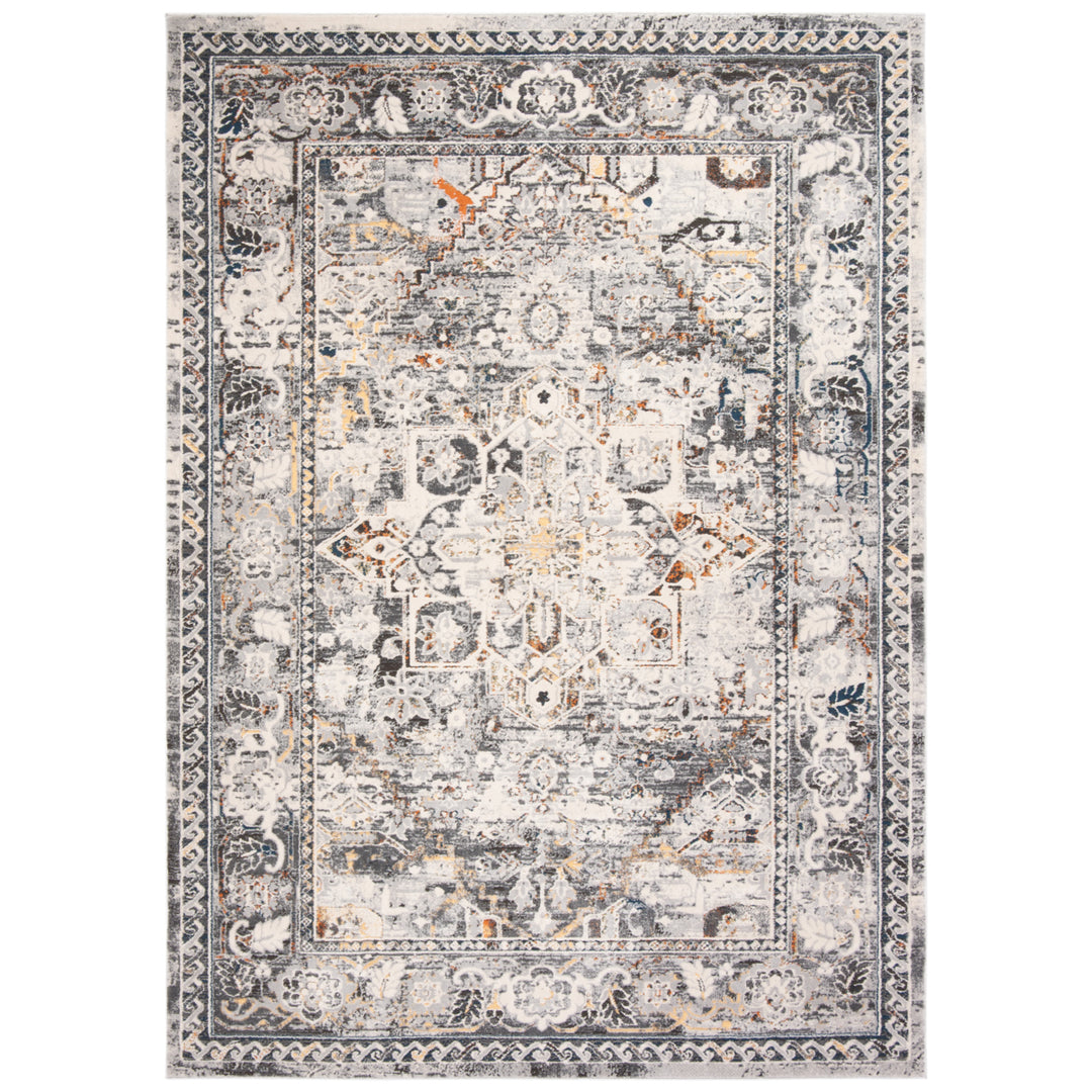 SAFAVIEH Alhambra Collection ALH610F Grey / Cream Rug Image 10