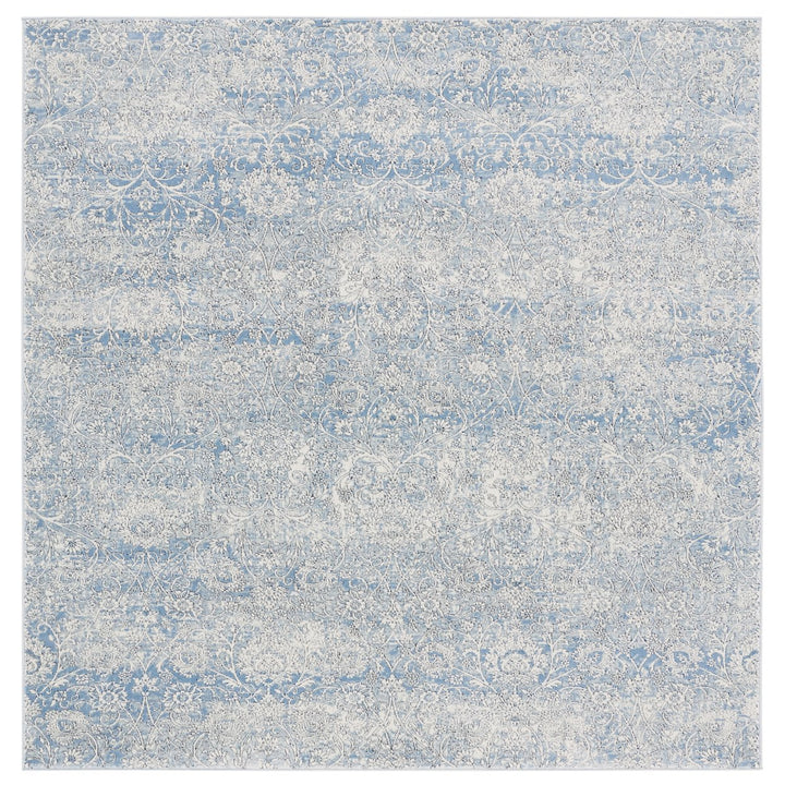 SAFAVIEH Alhambra Collection ALH617B Ivory / Blue Rug Image 6