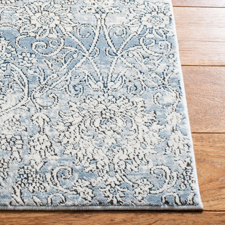 SAFAVIEH Alhambra Collection ALH617B Ivory / Blue Rug Image 7