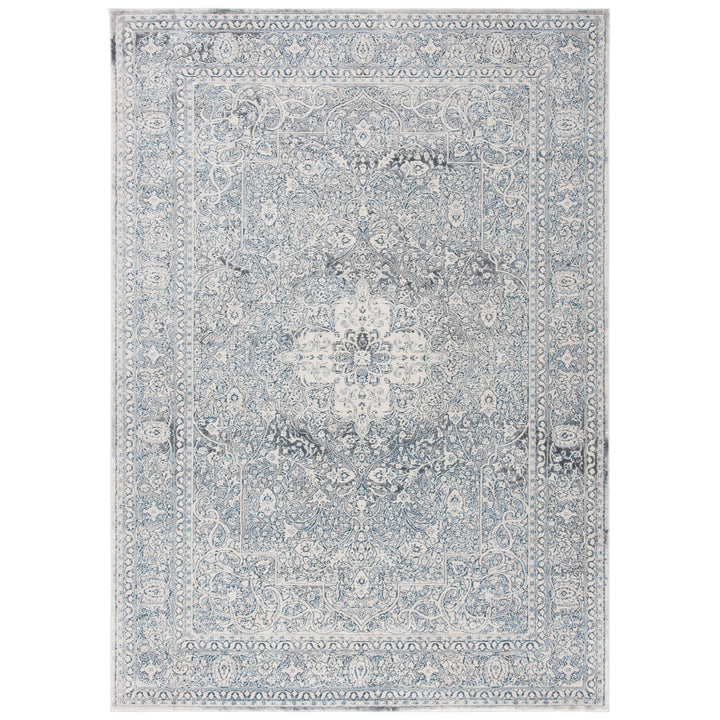 SAFAVIEH Alhambra Collection ALH628M Cream / Blue Rug Image 1