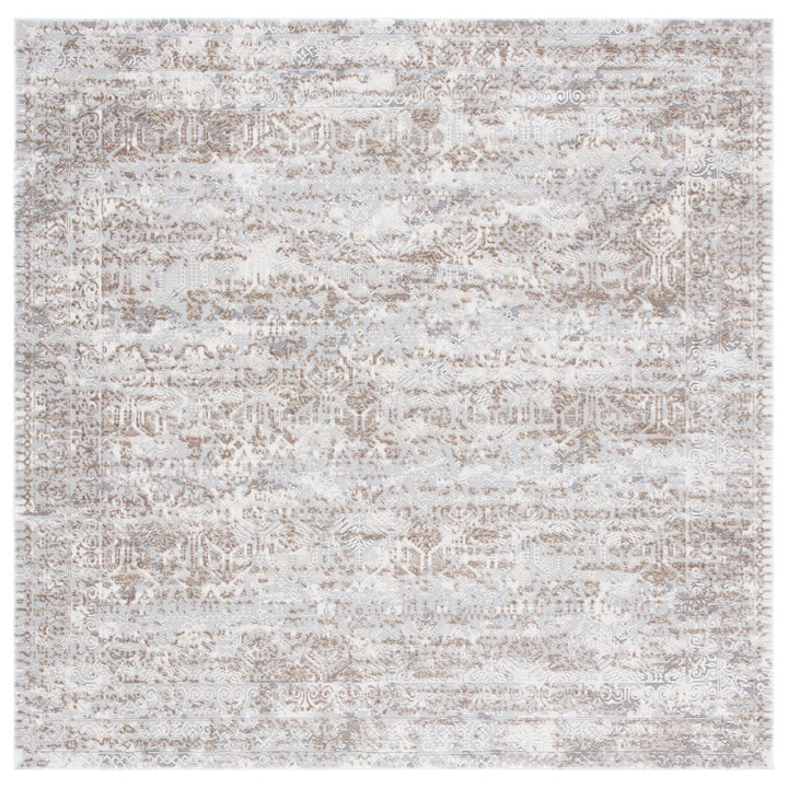 SAFAVIEH Alhambra Collection ALH625F Grey / Brown Rug Image 6