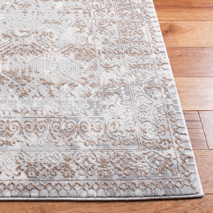 SAFAVIEH Alhambra Collection ALH625F Grey / Brown Rug Image 7