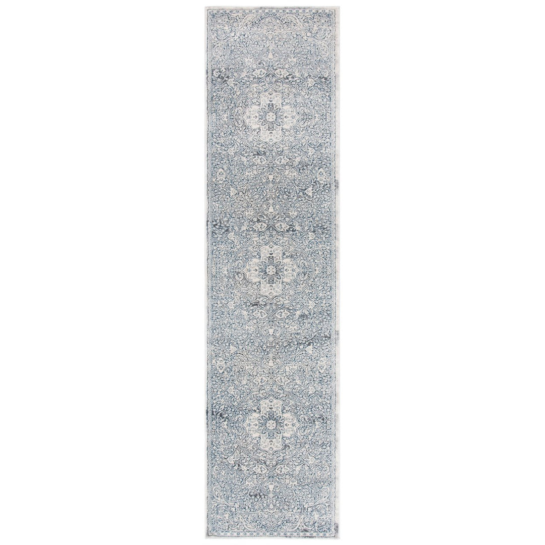 SAFAVIEH Alhambra Collection ALH628M Cream / Blue Rug Image 1