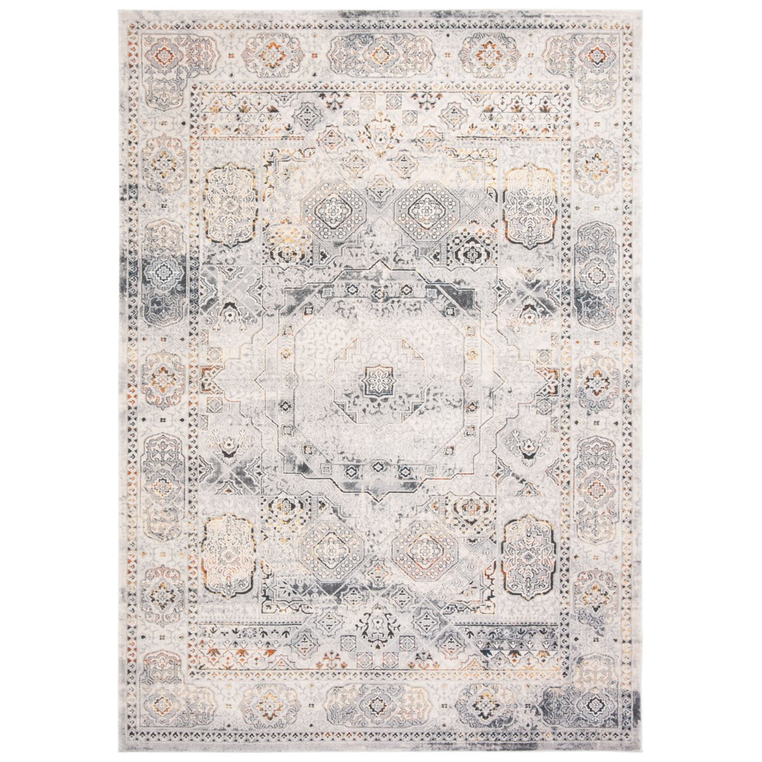 SAFAVIEH Alhambra Collection ALH629A Cream / Grey Rug Image 1