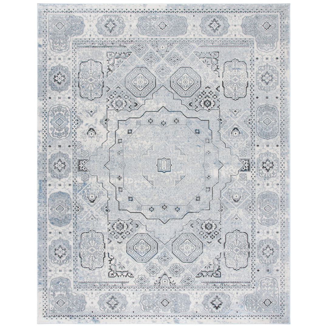 SAFAVIEH Alhambra Collection ALH629K Ivory / Grey Rug Image 1