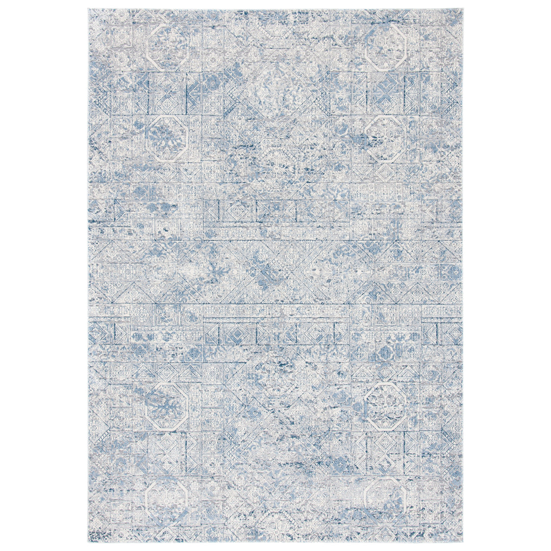 SAFAVIEH Alhambra Collection ALH641B Ivory / Grey Rug Image 1