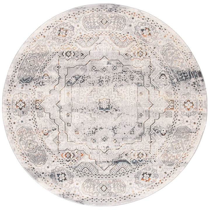 SAFAVIEH Alhambra Collection ALH629A Cream / Grey Rug Image 1