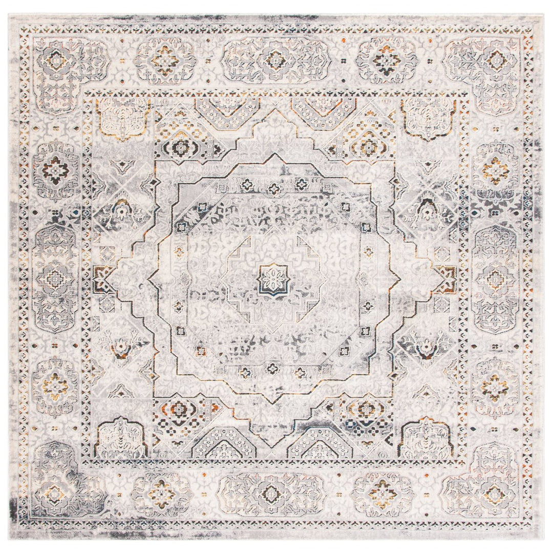 SAFAVIEH Alhambra Collection ALH629A Cream / Grey Rug Image 6