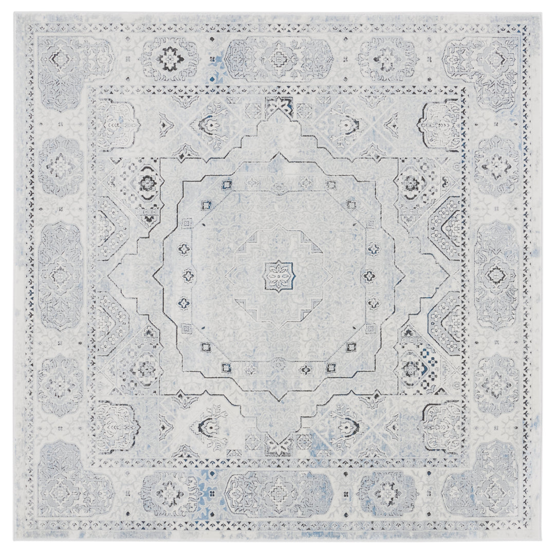 SAFAVIEH Alhambra Collection ALH629K Ivory / Grey Rug Image 5