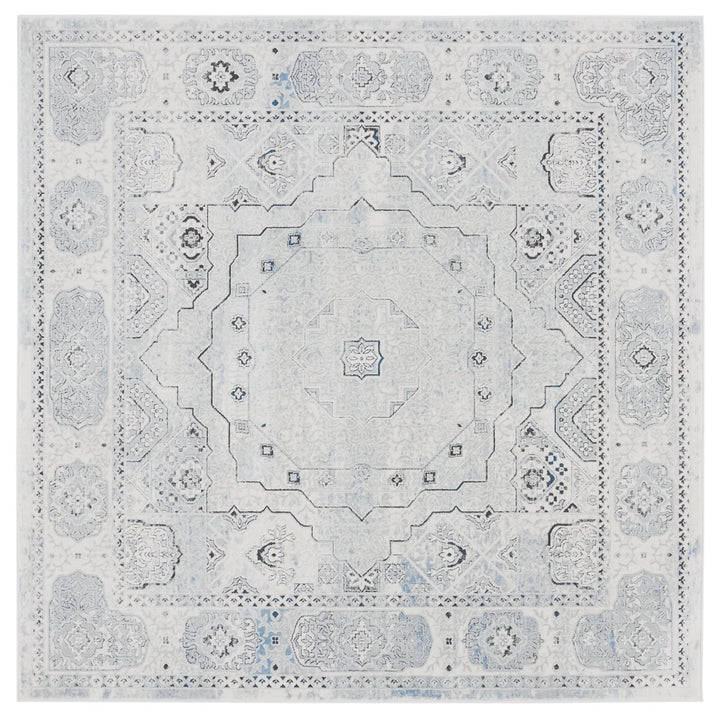 SAFAVIEH Alhambra Collection ALH629K Ivory / Grey Rug Image 1