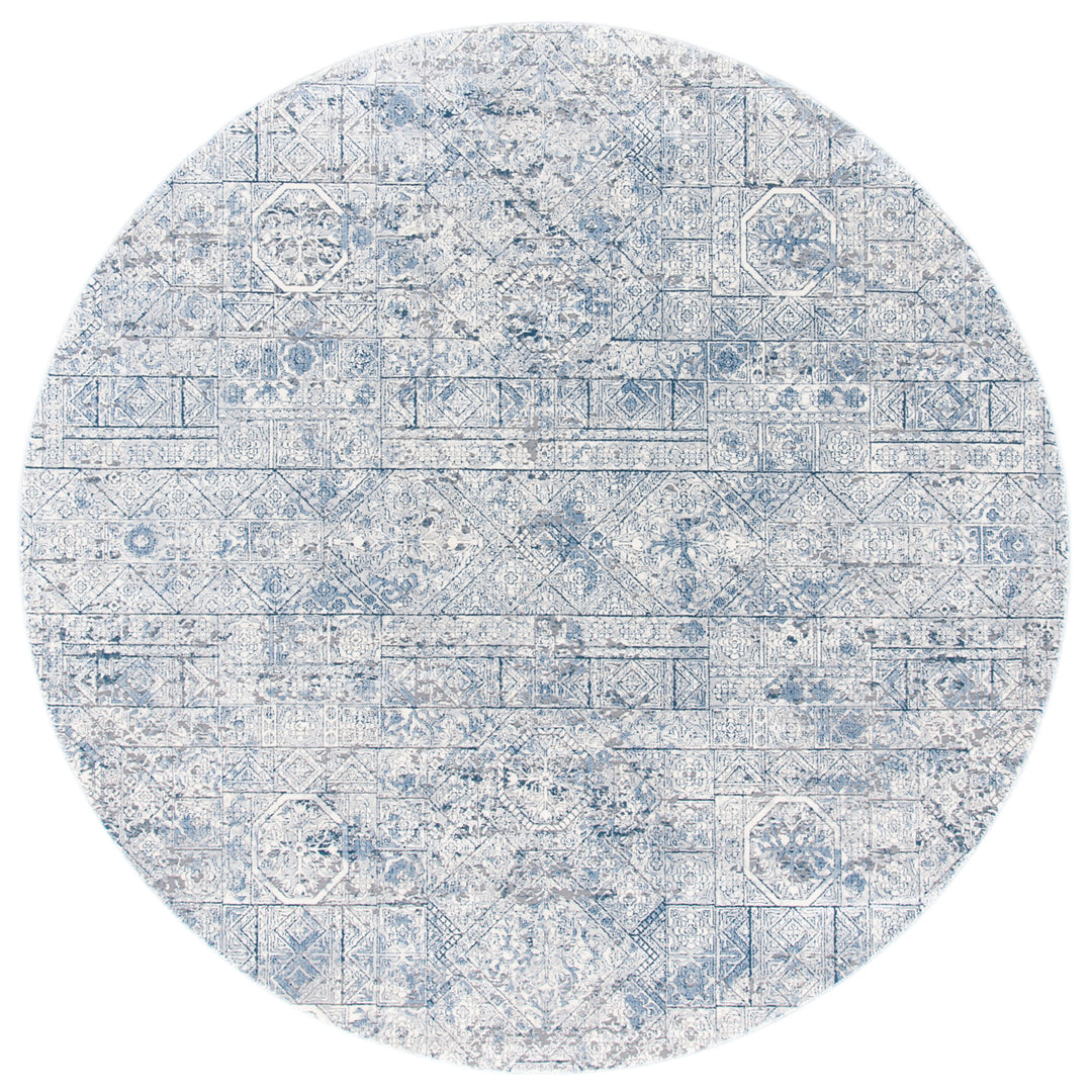 SAFAVIEH Alhambra Collection ALH641B Ivory / Grey Rug Image 4