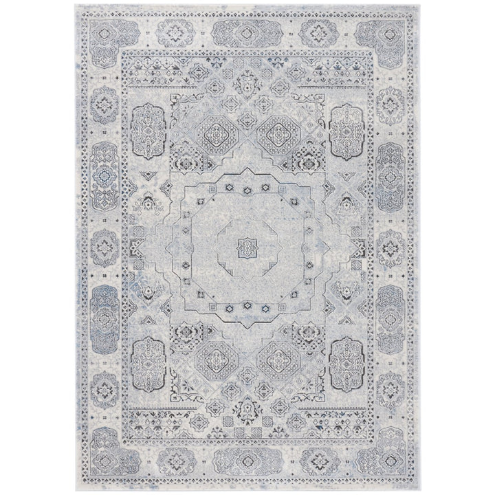 SAFAVIEH Alhambra Collection ALH629K Ivory / Grey Rug Image 1