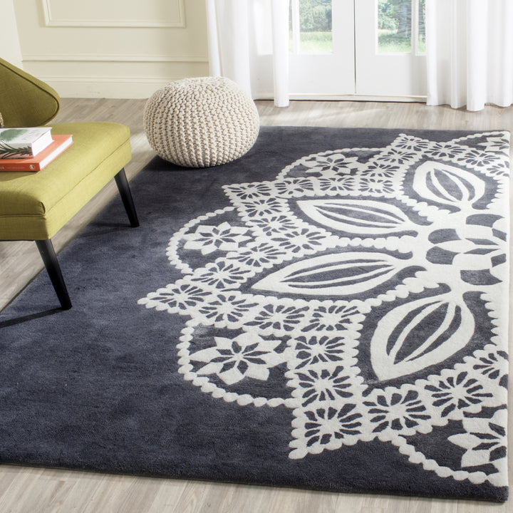 SAFAVIEH Allure ALR122B Handmade Grey / Ivory Rug Image 1