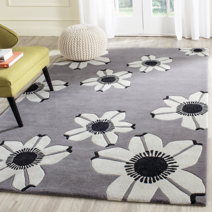 SAFAVIEH Allure Collection ALR123C Handmade Grey Rug Image 1