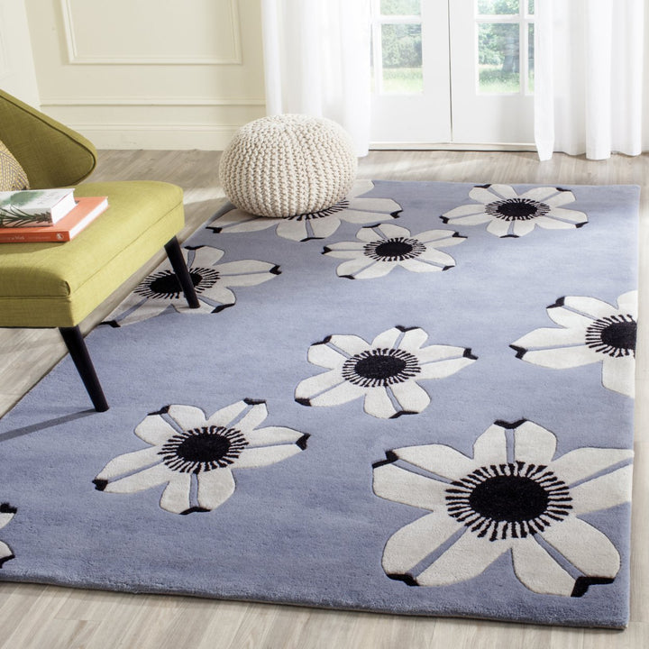 SAFAVIEH Allure Collection ALR123A Handmade Blue Rug Image 1