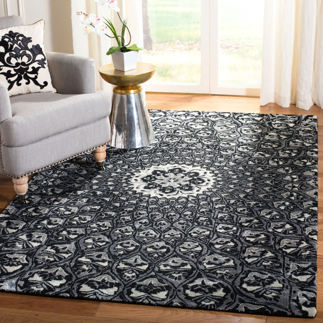 SAFAVIEH Allure ALR419Z Handmade Ivory / Black Rug Image 1