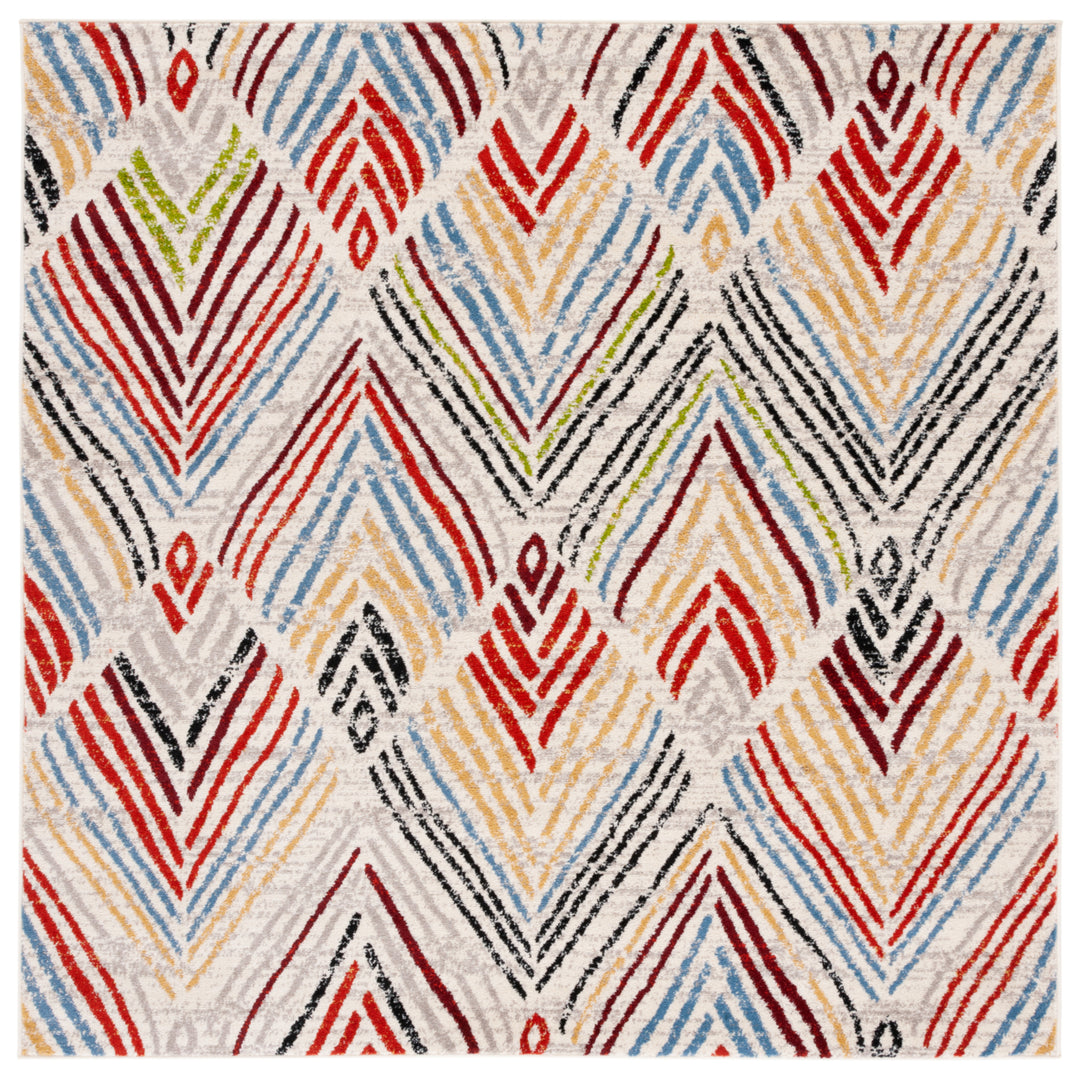 SAFAVIEH Amsterdam Collection AMS110B Ivory / Red Rug Image 6