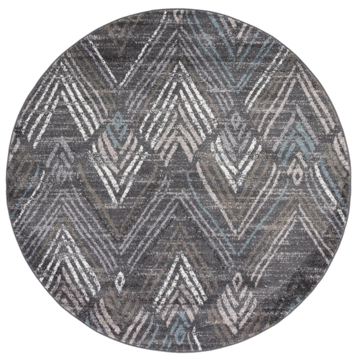 SAFAVIEH Amsterdam Collection AMS110F Dark Grey/Grey Rug Image 4