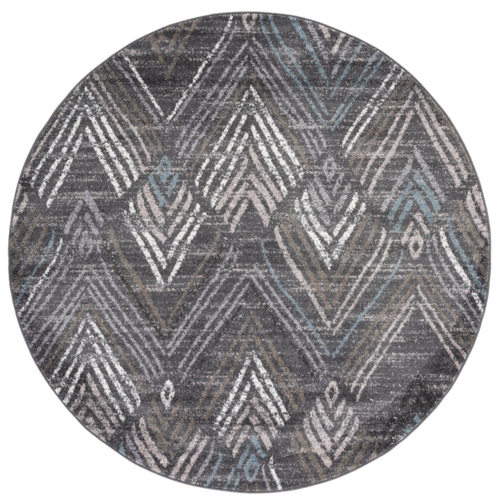 SAFAVIEH Amsterdam Collection AMS110F Dark Grey/Grey Rug Image 1