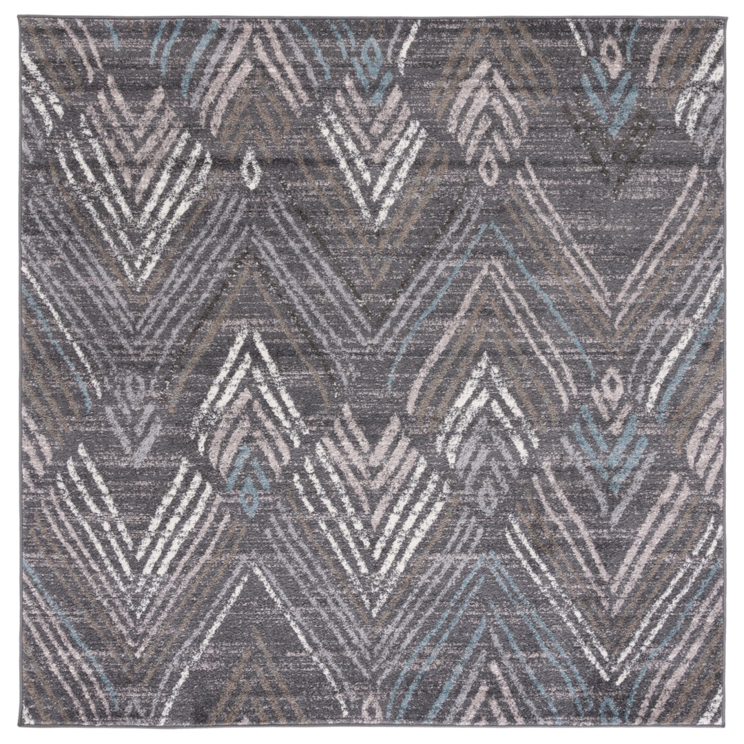 SAFAVIEH Amsterdam Collection AMS110F Dark Grey/Grey Rug Image 6