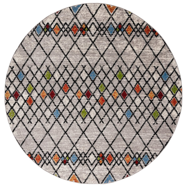 SAFAVIEH Amsterdam Collection AMS115B Beige / Blue Rug Image 1