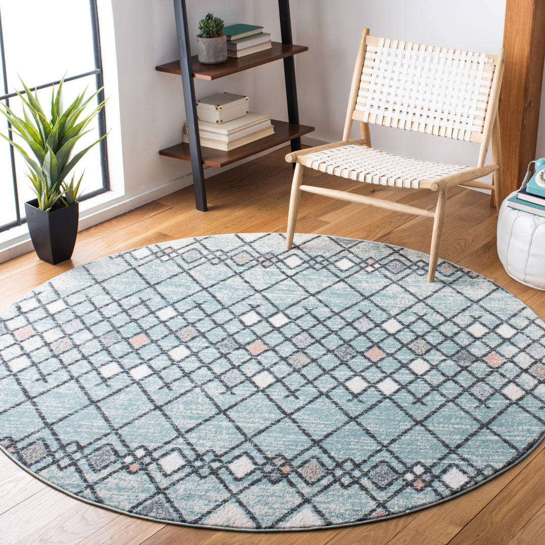 SAFAVIEH Amsterdam AMS115L Light Blue / Ivory Rug Image 2