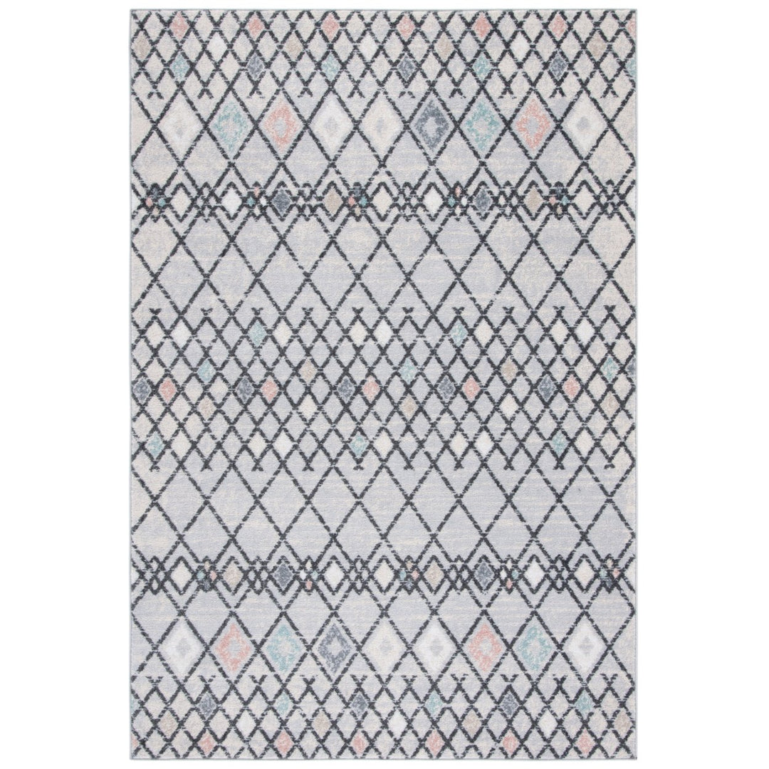 SAFAVIEH Amsterdam Collection AMS115F Grey / Ivory Rug Image 1