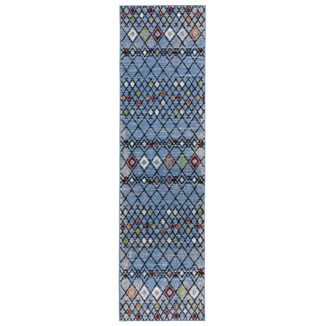 SAFAVIEH Amsterdam Collection AMS115M Blue / Ivory Rug Image 5