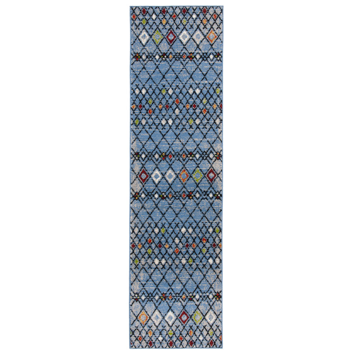 SAFAVIEH Amsterdam Collection AMS115M Blue / Ivory Rug Image 5