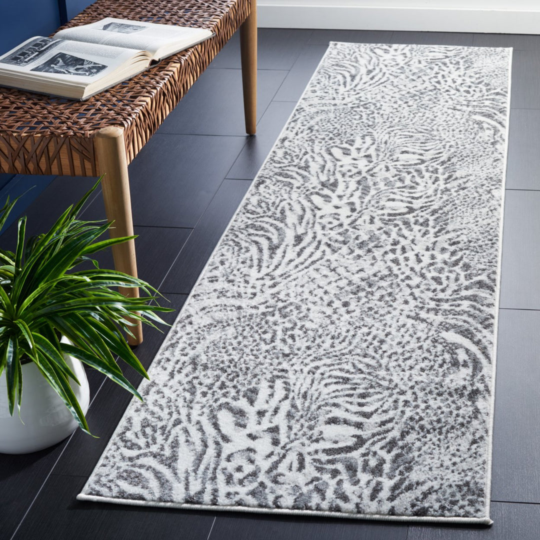 SAFAVIEH Amsterdam Collection AMS187F Ivory / Grey Rug Image 3